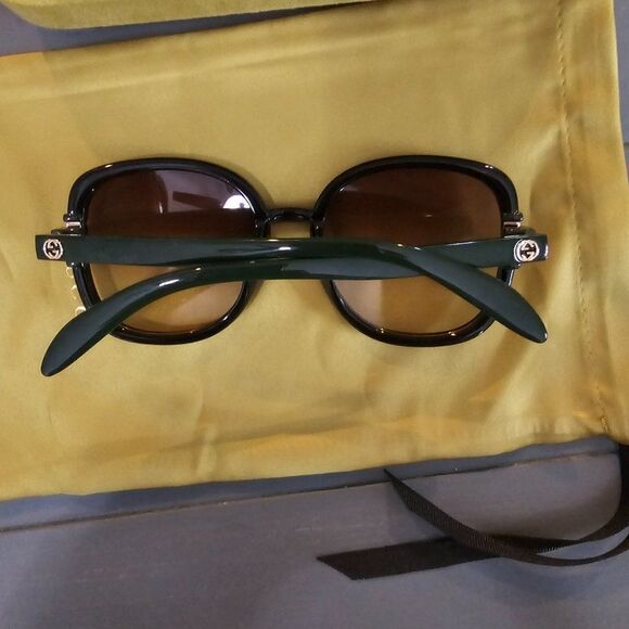 Gucci Women's Black Gradient Square Sunglasses GG1068SA - Picture 7 of 14